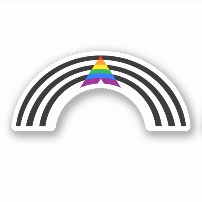 AUTOCOLLANT ARC-EN-CIEL ALLY LGBTQ (Devant)