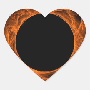 Autocollant Arrière - plan Fractal orange et noir