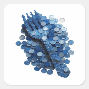 Autocollant Art ADN DOUBLE HELICE Argent Frais