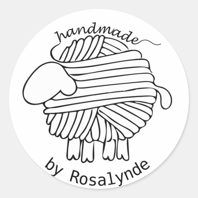 Autocollant "artisanal par" pour mouton à fils (Devant)