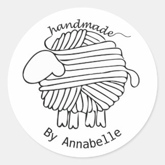 Autocollant "artisanal par" pour mouton à fils