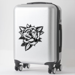 Autocollant artistique Tatouage de rose.