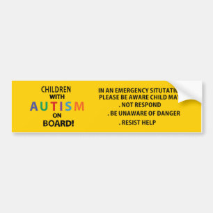 Autocollant autocollant de voiture Autisme enfant.