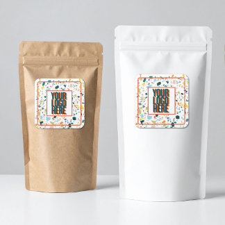 Autocollant avec logo personnalisé et paillettes c