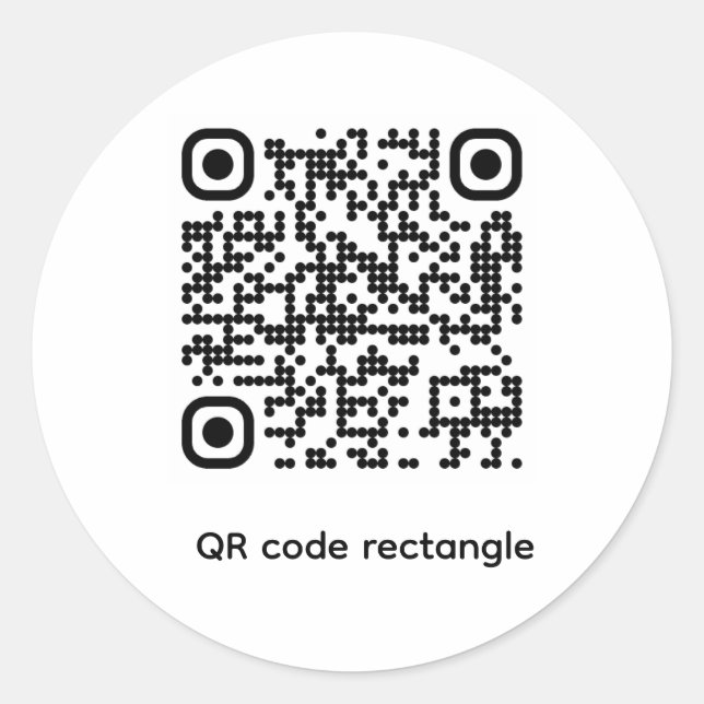 Autocollant avec test de code QR (Devant)