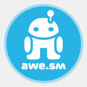 Autocollant awe.sm-o (bleu clair)