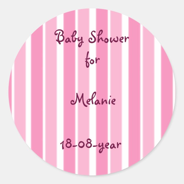 autocollant baby shower (Devant)