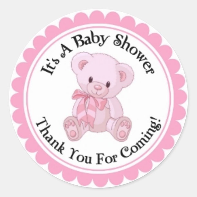 autocollant baby shower (Devant)