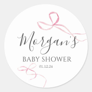 Autocollant baby shower arc rose
