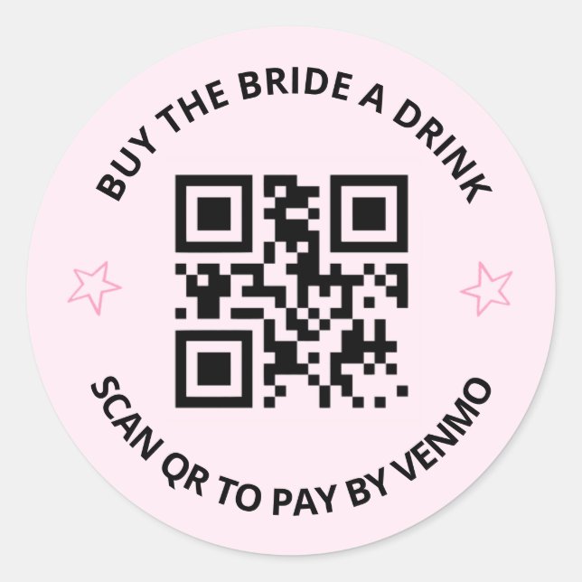 Autocollant Bachelorette Cowgirl QR/Venmo (Devant)