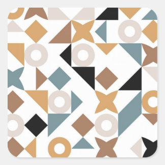 Autocollant bébé géométrique Bauhaus