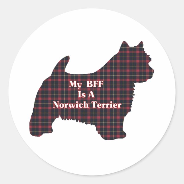 Autocollant BFF Norwich Terrier (Devant)