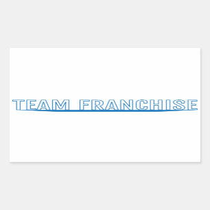 Autocollant blanc Franchise Team
