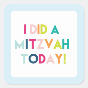 Autocollant bleu clair Mitzvah