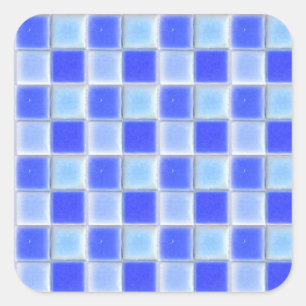 Autocollant bleu de carreaux de céramique de