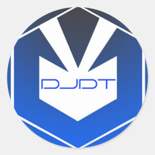 Autocollant bleu de DJDT grand