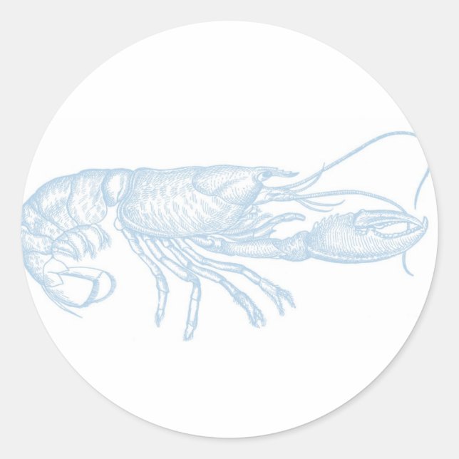 Autocollant bleu de homard (Devant)