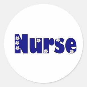 Autocollant bleu d'infirmière