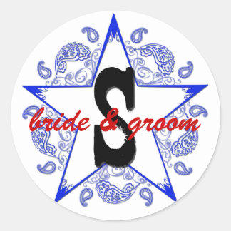 Autocollant bleu occidental "S" personnalisable