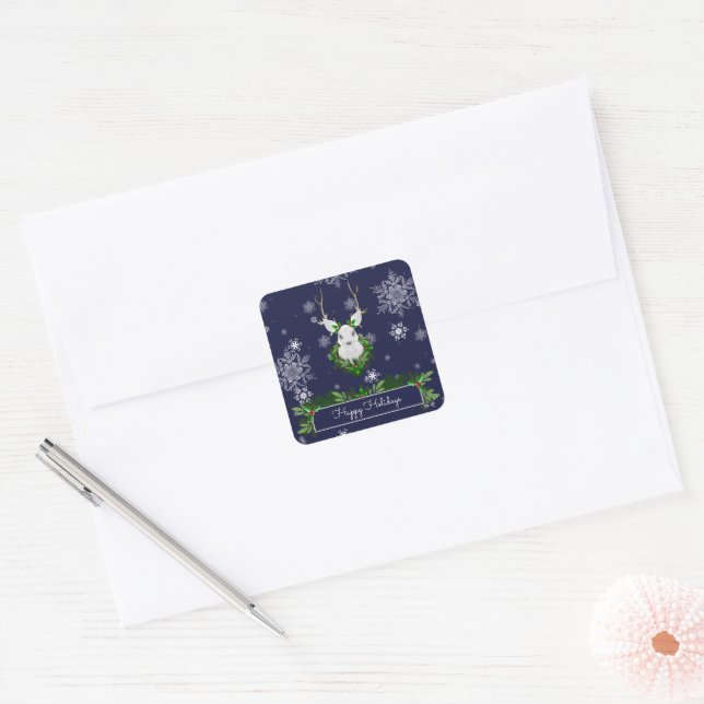 Autocollant bleu renne (Enveloppe)