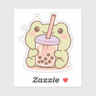 Autocollant Boba de grenouille Kawaii