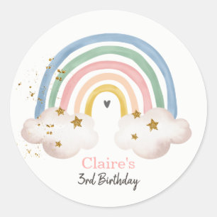 Autocollant Boho Arc-en-ciel Anniversaire Arc-en-c