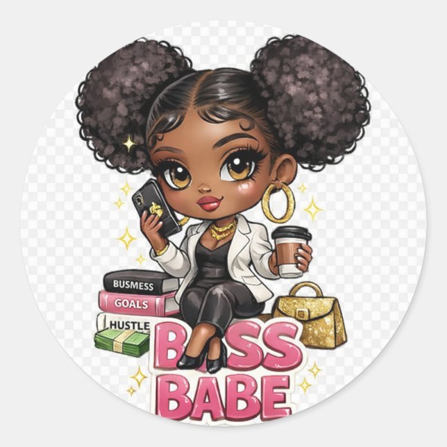 autocollant boss babe (Devant)
