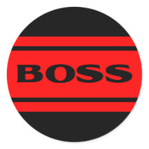 Autocollant Boss Stripes Black Red Race