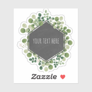 Autocollant botanique d'étiquette de tableau de