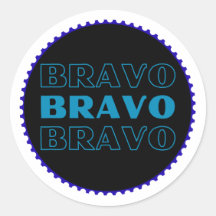 Autocollant Bravo – Autocollant de récompense de m