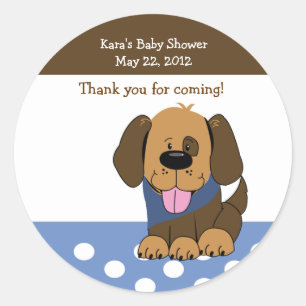 Autocollant Brown bel de faveur de baby shower de