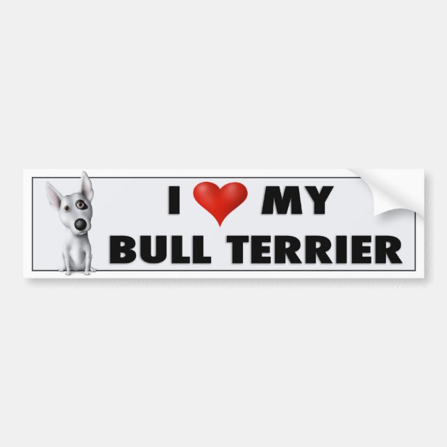 Autocollant BULLT1 d'amour de bull-terrier (Devant)