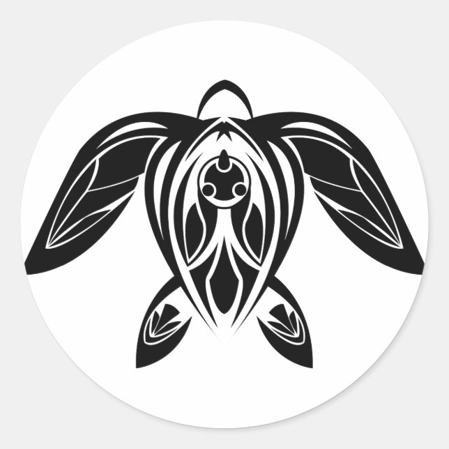 Autocollant BW Tribal Sea Turtle (Devant)