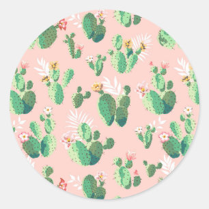 Autocollant Cactus Rose et Sarcelle du Sud-Ouest