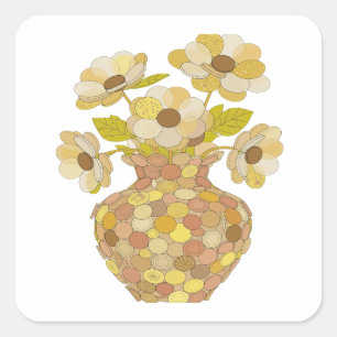 Autocollant Cadeau Abstrait Gris Snappy