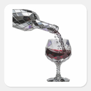 Autocollant Cadeau Argent Dynamique