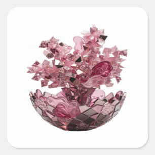 Autocollant cadeau argent joyeux