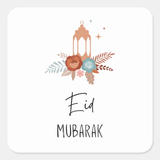 Autocollant cadeau Boho Eid Moubarak (Devant)
