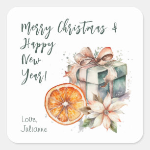 Autocollant cadeau de Noël