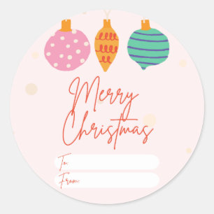Autocollant cadeau de Noël