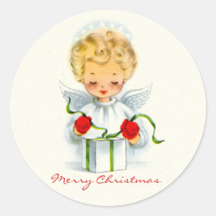 Autocollant cadeau de Noël Angel