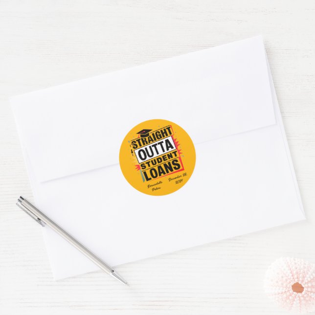 Autocollant cadeau moderne personnalisé (Enveloppe)