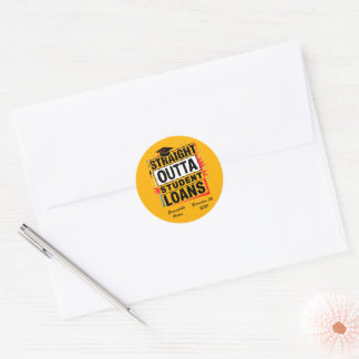 Autocollant cadeau moderne personnalisé