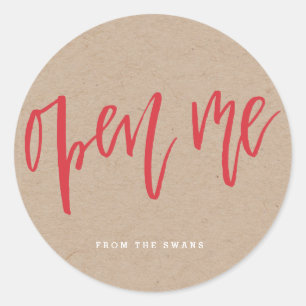 Autocollant cadeau Open Me