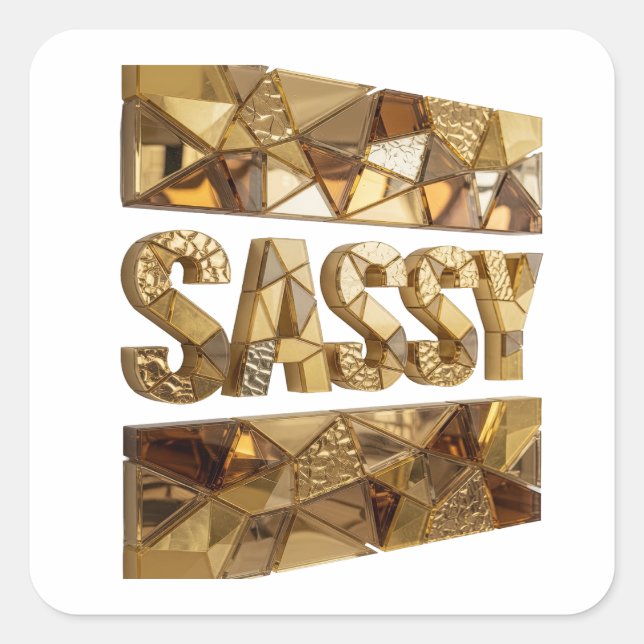 Autocollant Cadeau Or SASSY Sharp (Devant)