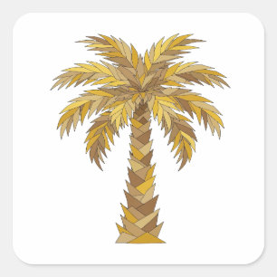 Autocollant cadeau PALM TREE gris joyeux