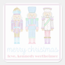 Autocollant cadeau Pastel Watercolor Nutcracker