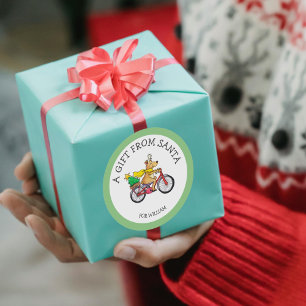 Autocollant cadeau personnalisé du Père Noël pour