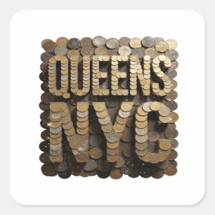 Autocollant Cadeau Reines NYC Or Amusant