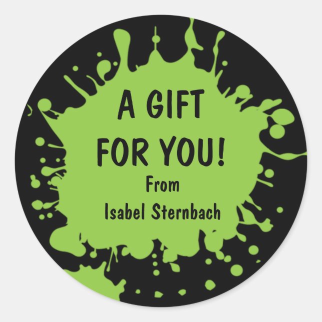 Autocollant cadeau Splat (Devant)